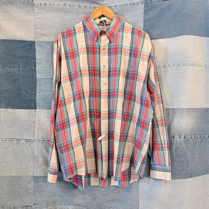 Vintage Eddie Bauer Marin Poplin Plaid Shirt