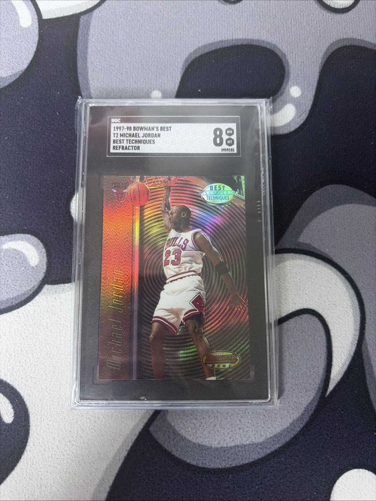1997-98 Bowman's Best - Best Techniques Michael Jordan #T2 Refractor SGC 8🔥🔥 1997-98 Bowman's Best - Best Techniques Michael Jordan #T2 Refractor SGC 8🔥🔥