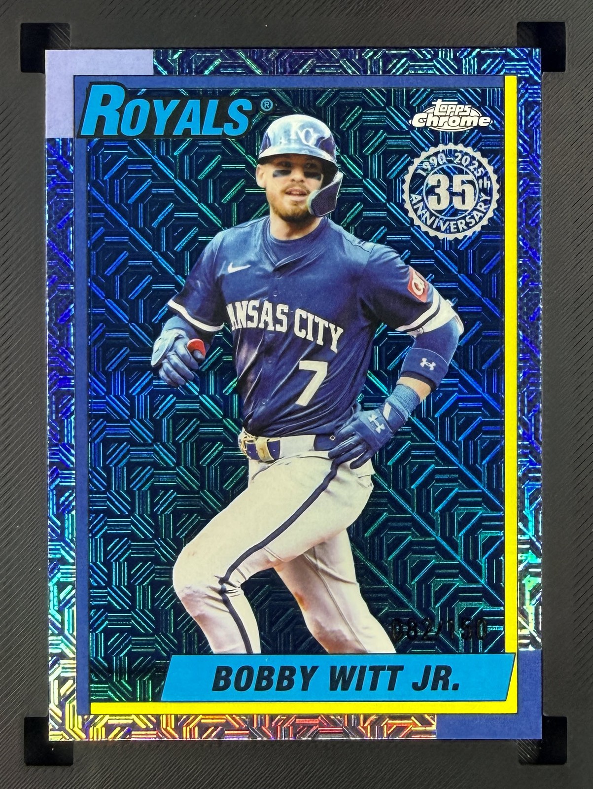 2025 Topps Update Series Bobby Witt Jr. 1990 Chrome Blue Refractor /150 Royals 2025 Topps Update Series Bobby Witt Jr. 1990 Chrome Blue Refractor /150 Royals