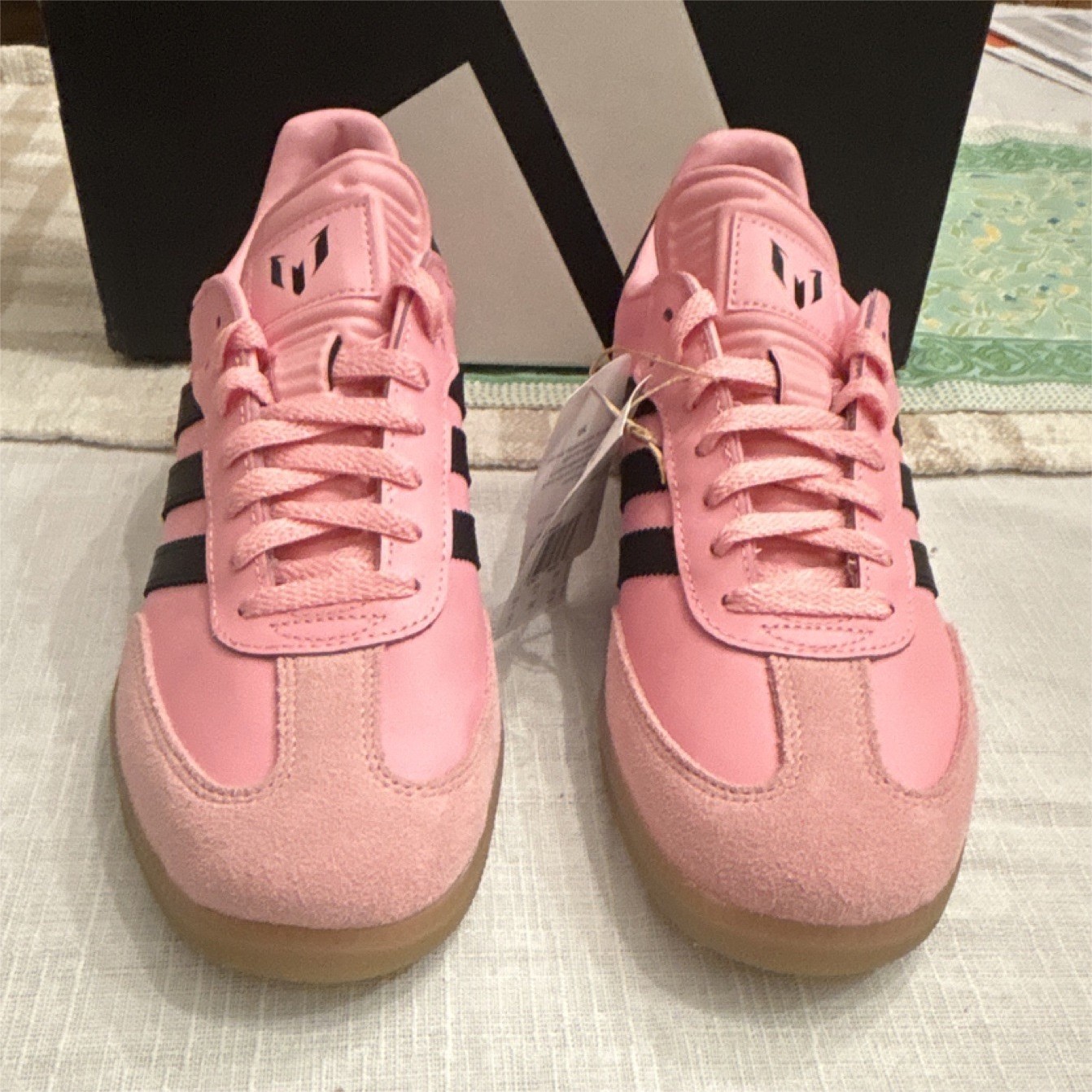 adidas Samba Messi Inter Miami CF Low Top Lace-Up Sneakers Pink/Black Gum adidas Samba Messi Inter Miami CF Low Top Lace-Up Sneakers Pink/Black Gum