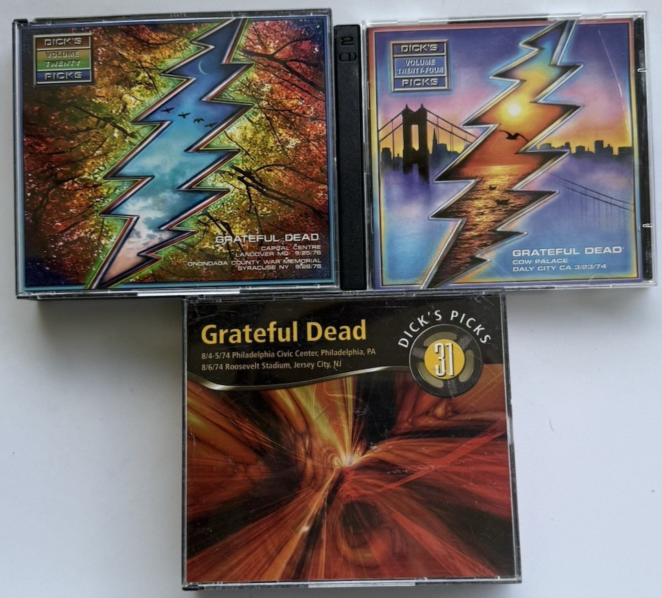 Grateful Dead Dick\'s Picks Volumes 20, 24 and 31 - Total of 10 CDs 1st Ed