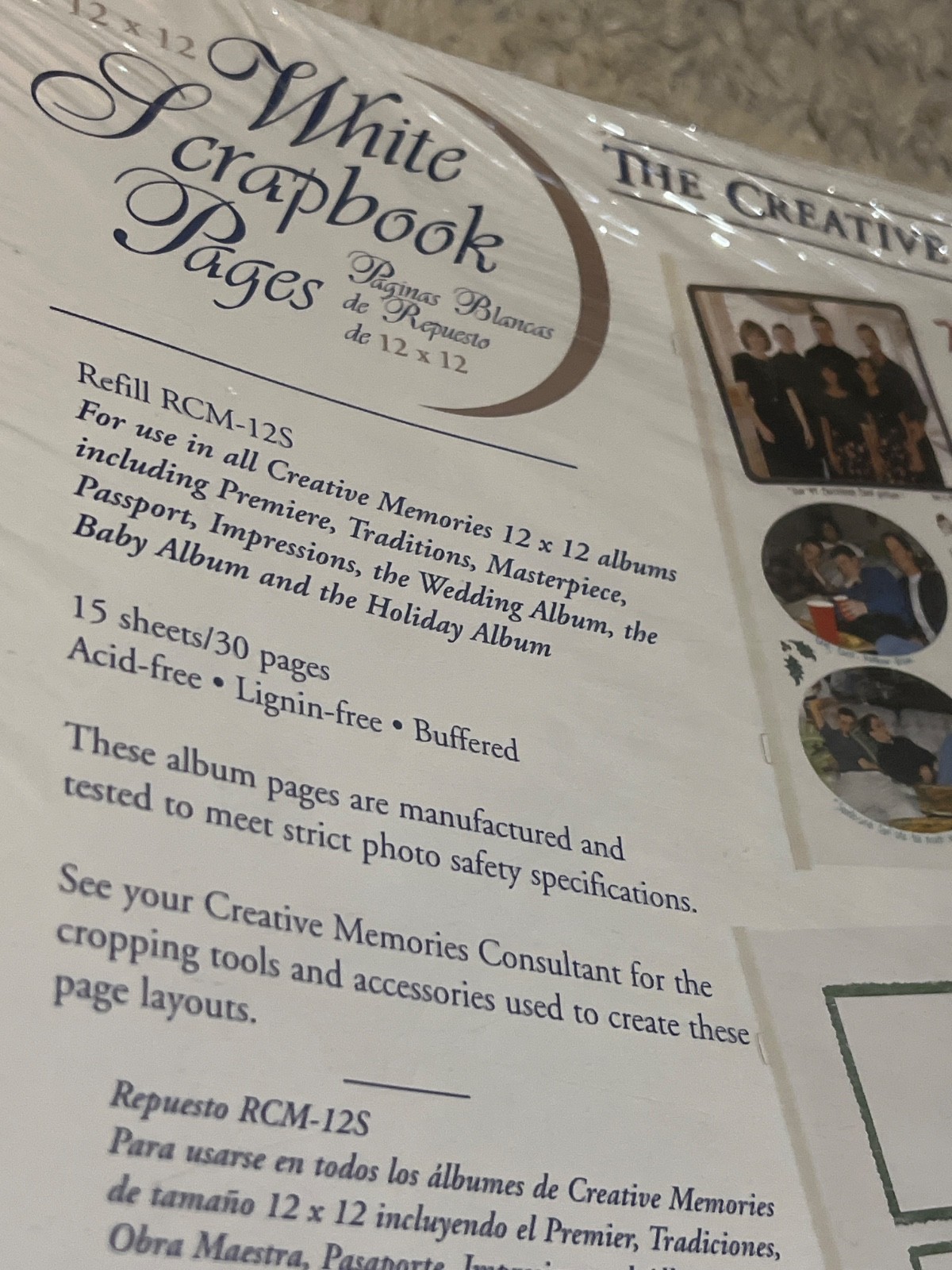 The Creative Memories Collection 12x12  Scrapbook Pages for  album 15 sheet