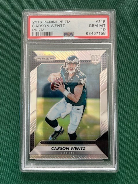 2016 Panini Prizm Carson Wentz Rookie RC #218 PSA 10 Prizm 2016 Panini Prizm Carson Wentz Rookie RC #218 PSA 10 Prizm