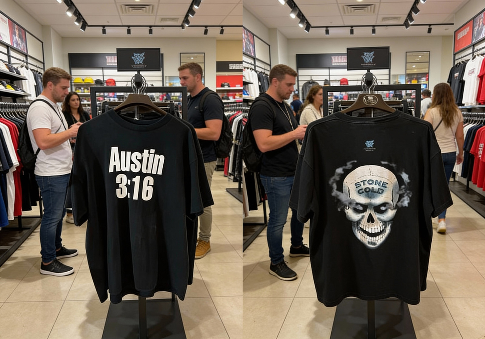 VTG 90s WWF Stone Cold Steve Austin 316 Smoking Skull Wrestling Shirt S-5XL NWT