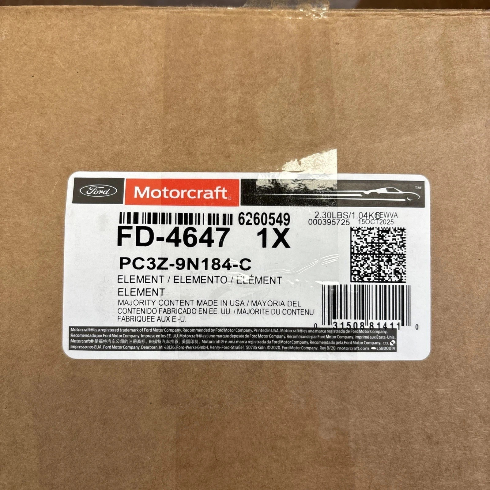 5 New Ford Genuine FD4647 Motorcraft FD4641 Fuel Filters Set LC3Z9N184A FD4625AA