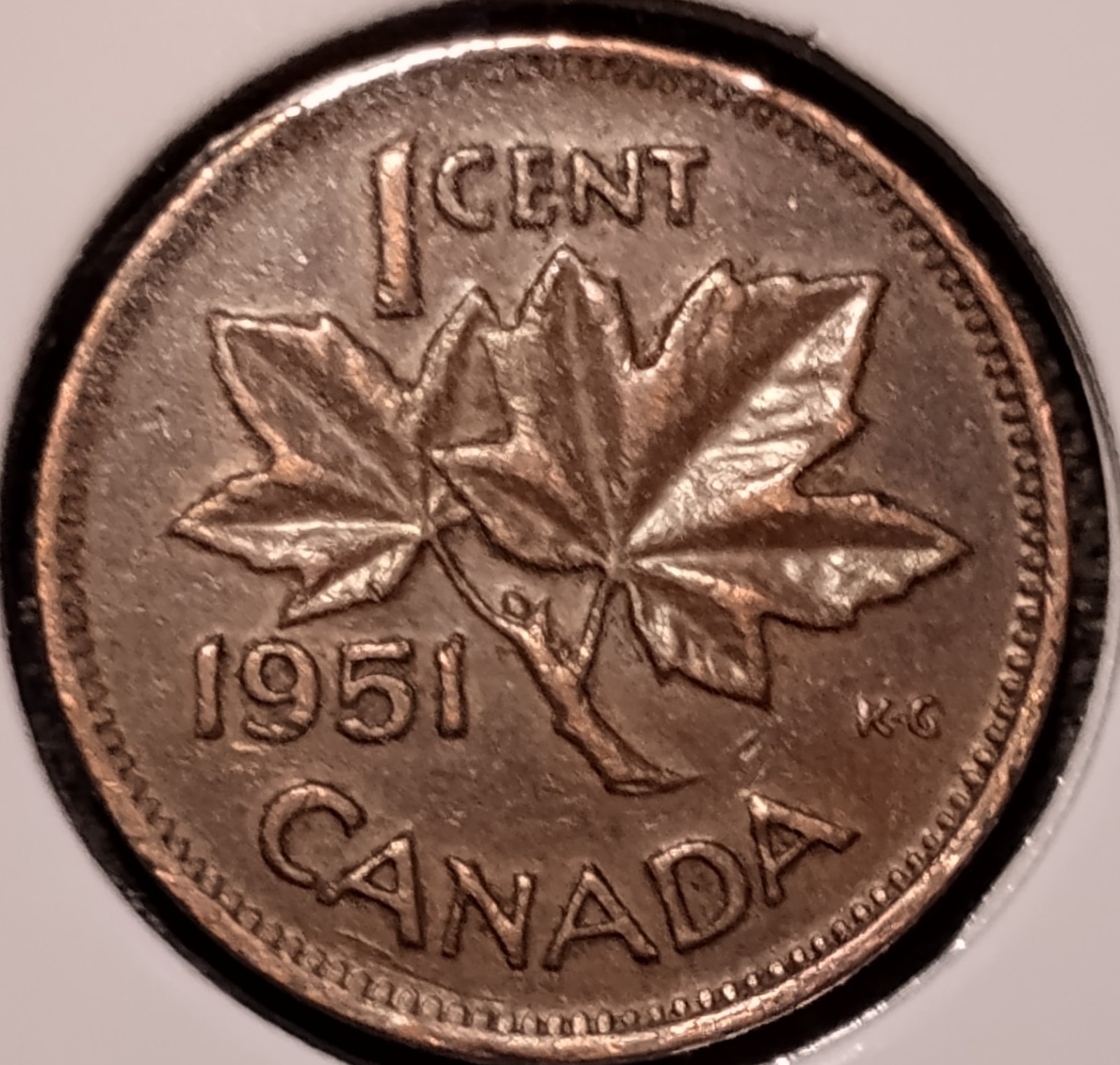 1951 King George IV Canadian Penny