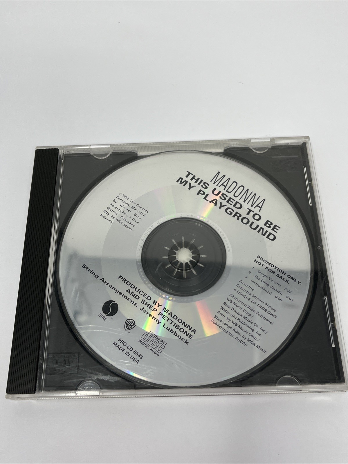 Madonna – This Used To Be My Playground (US Promo CD PRO-CD-5588) Madonna – This Used To Be My Playground (US Promo CD PRO-CD-5588)
