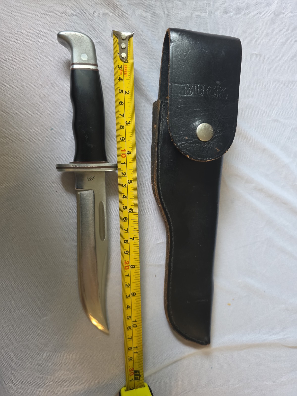 Vintage 1967-1972 2 Line Inverted Buck 119 440-C Orig Sheath USA Vintage 1967-1972 2 Line Inverted Buck 119 440-C Orig Sheath USA