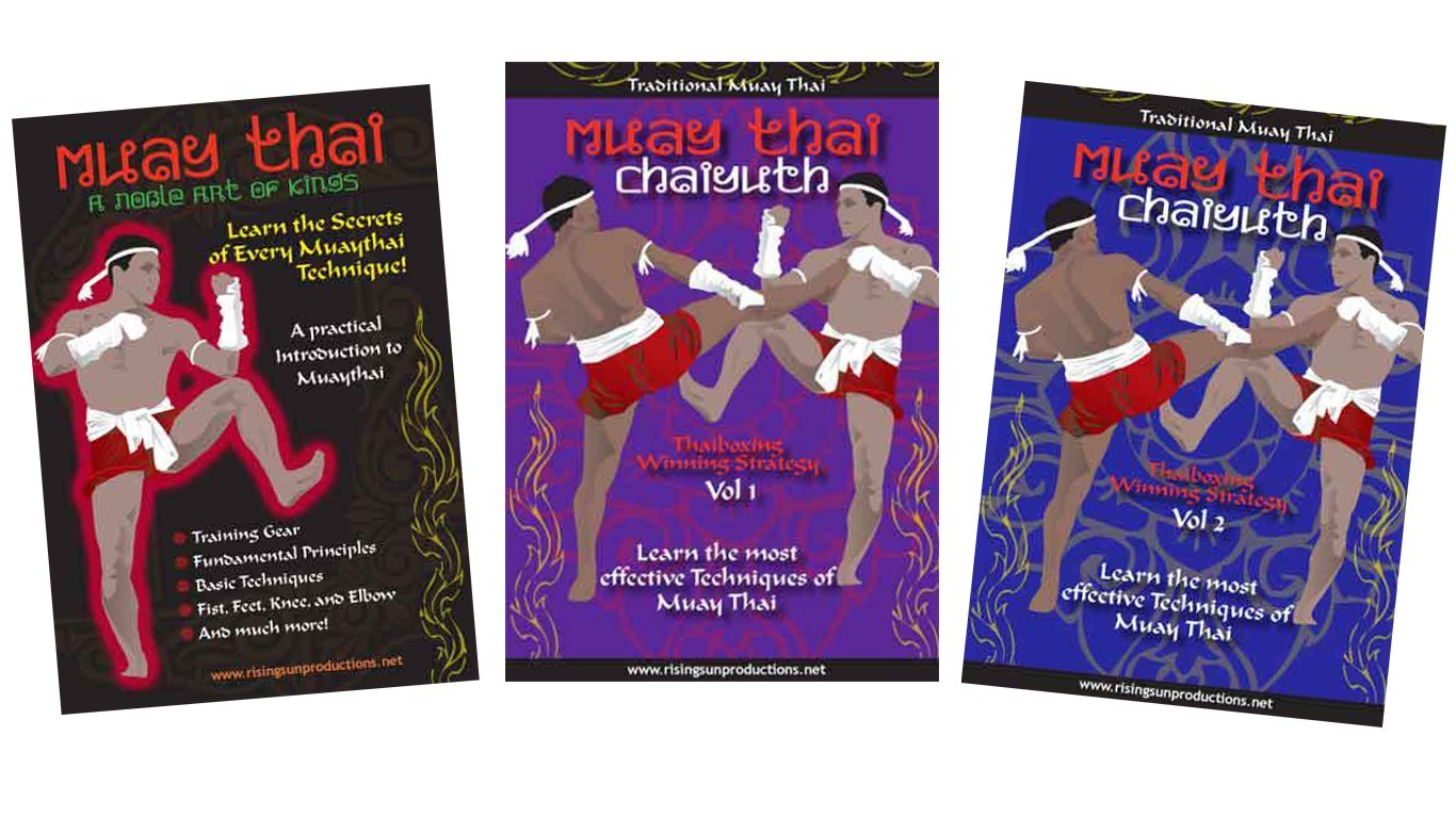 3 DVD SET Muay Thai Kickboxing martial arts Fundamentals Gear, Strategies