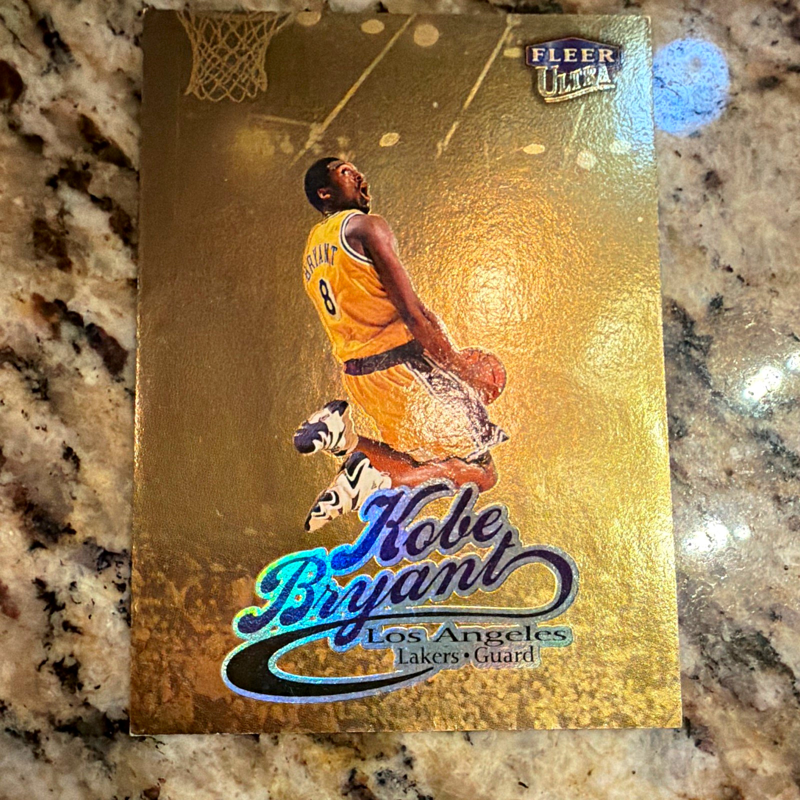 Fleer 1997-98 Ultra Kobe Bryant Gold Medallion Insert #61G Lakers Read Fleer 1997-98 Ultra Kobe Bryant Gold Medallion Insert #61G Lakers Read