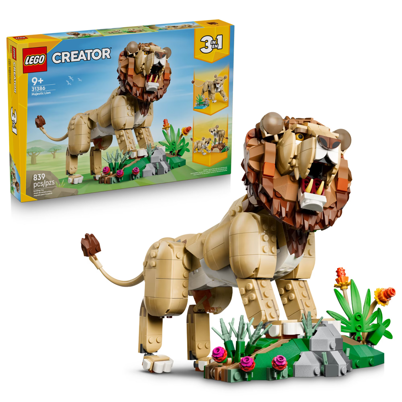 LEGO  Creator 3 in 1 Wild Animals: Majestic Lion - 31386 FREESHIPPING