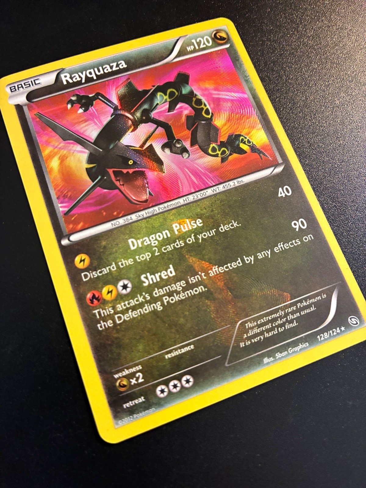 Rayquaza 128/124 Dragons Exalted Secret Rare Holo English 2012 120 HP Rayquaza 128/124 Dragons Exalted Secret Rare Holo English 2012 120 HP