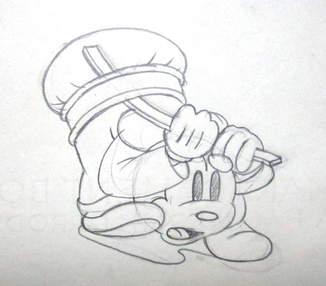 1935 MICKEY MOUSE ORIGINAL PRODUCTION cel DRAWING WALT DISNEY car service tire 1935 MICKEY MOUSE ORIGINAL PRODUCTION cel DRAWING WALT DISNEY car service tire