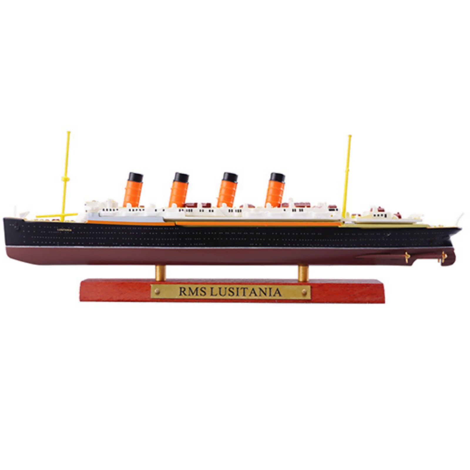 Alloy 1/1250 Scale RMS Lusitania Cruise Ship Model Boat Toy Gift Collection