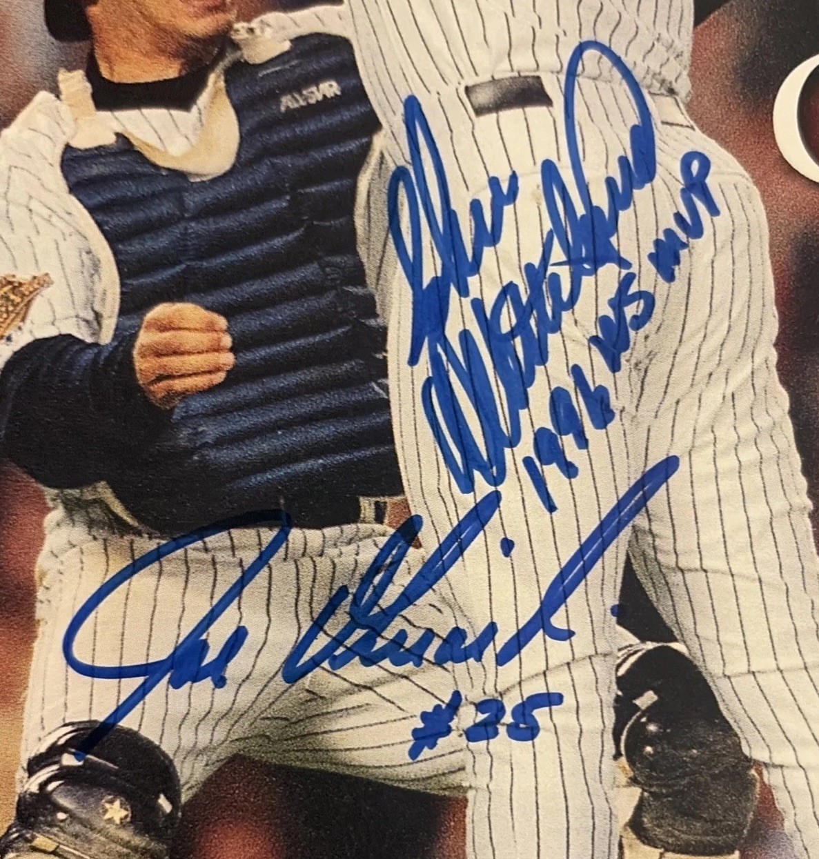 Joe Girardi John Wetteland Signed 1996 Sports Illustrated Baseball Magazine JSA