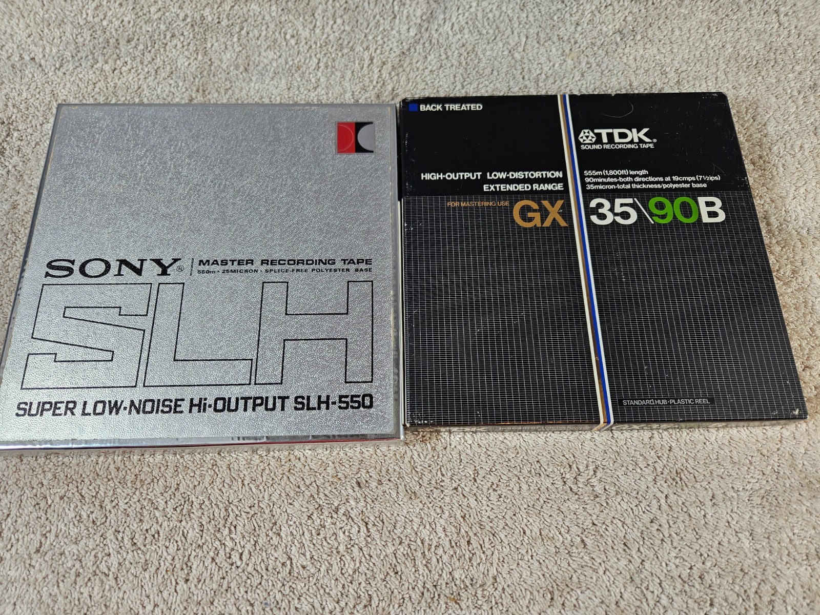 High Output Reel-To-Reel Tapes. (TDK & Sony) TDK GX 35/90B & Sony SHL-550