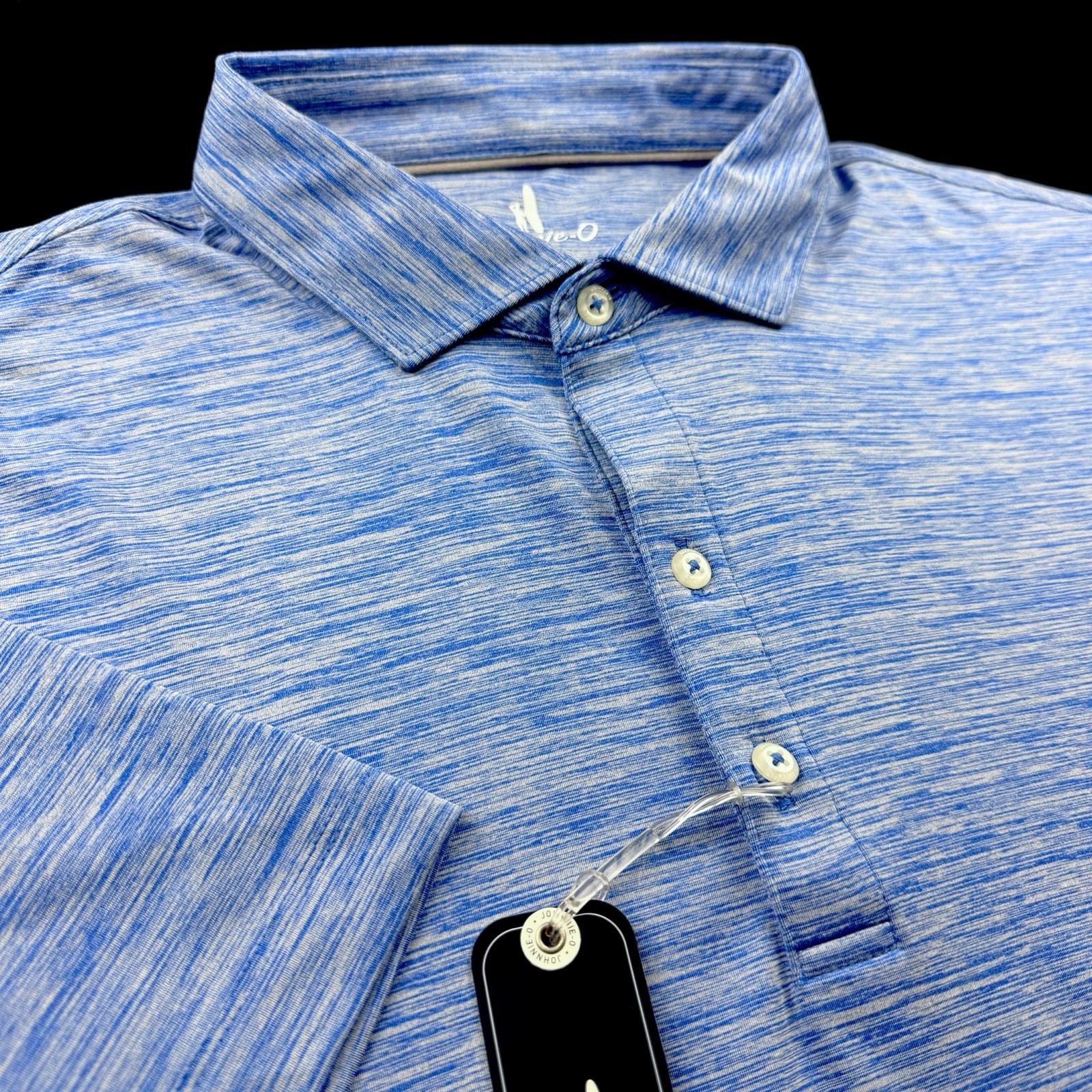 Johnnie O Featherweight Space Dye Performance Polo Shirt Dark Blue Large $110 Johnnie O Featherweight Space Dye Performance Polo Shirt Dark Blue Large $110