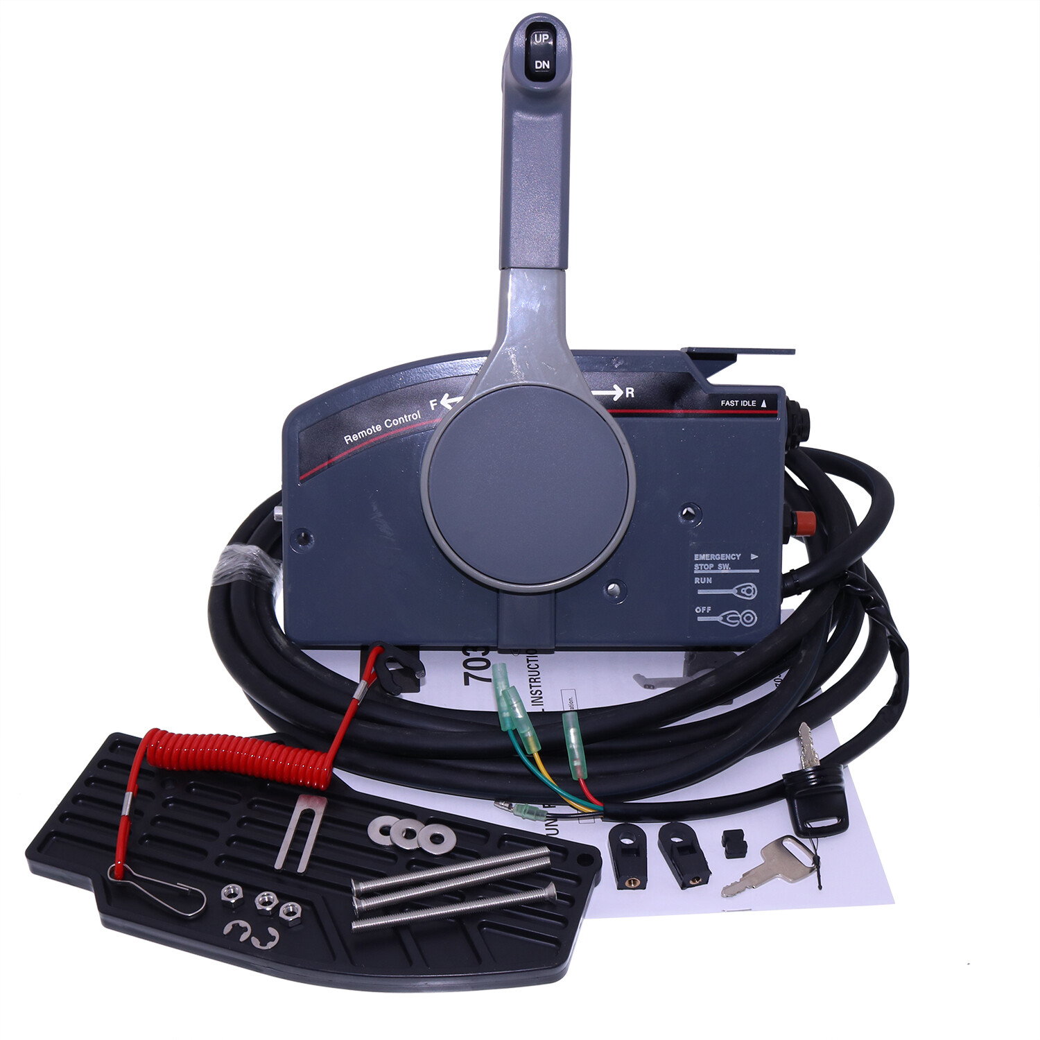 PUSH Throttle Remote Control Box 703 for Yamaha Outboard Side Mount 10 Pin Cable