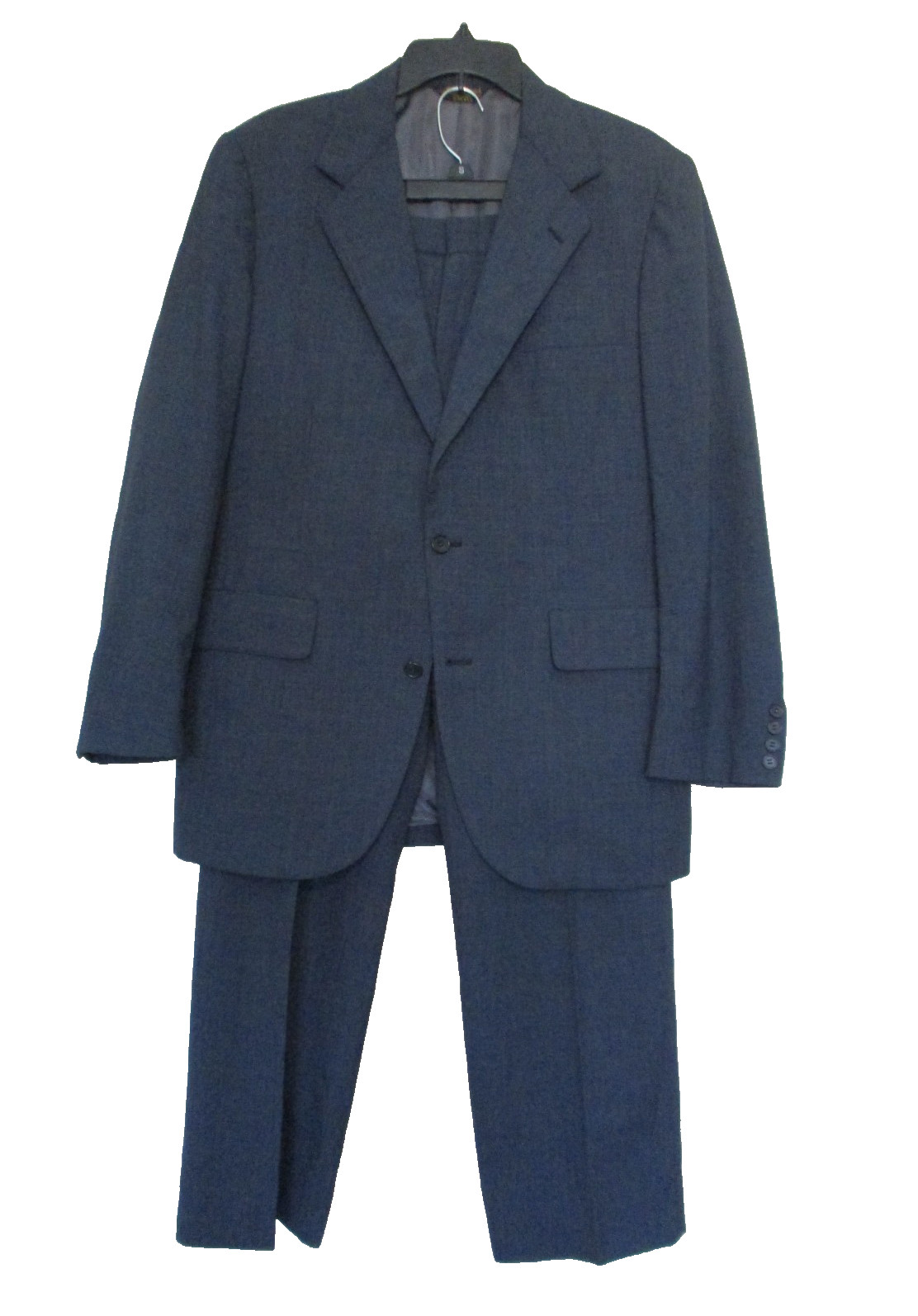 Vintage Southwick Clothes Suit 2 Piece Mens 44R 36X30 Gray-Blue Wool