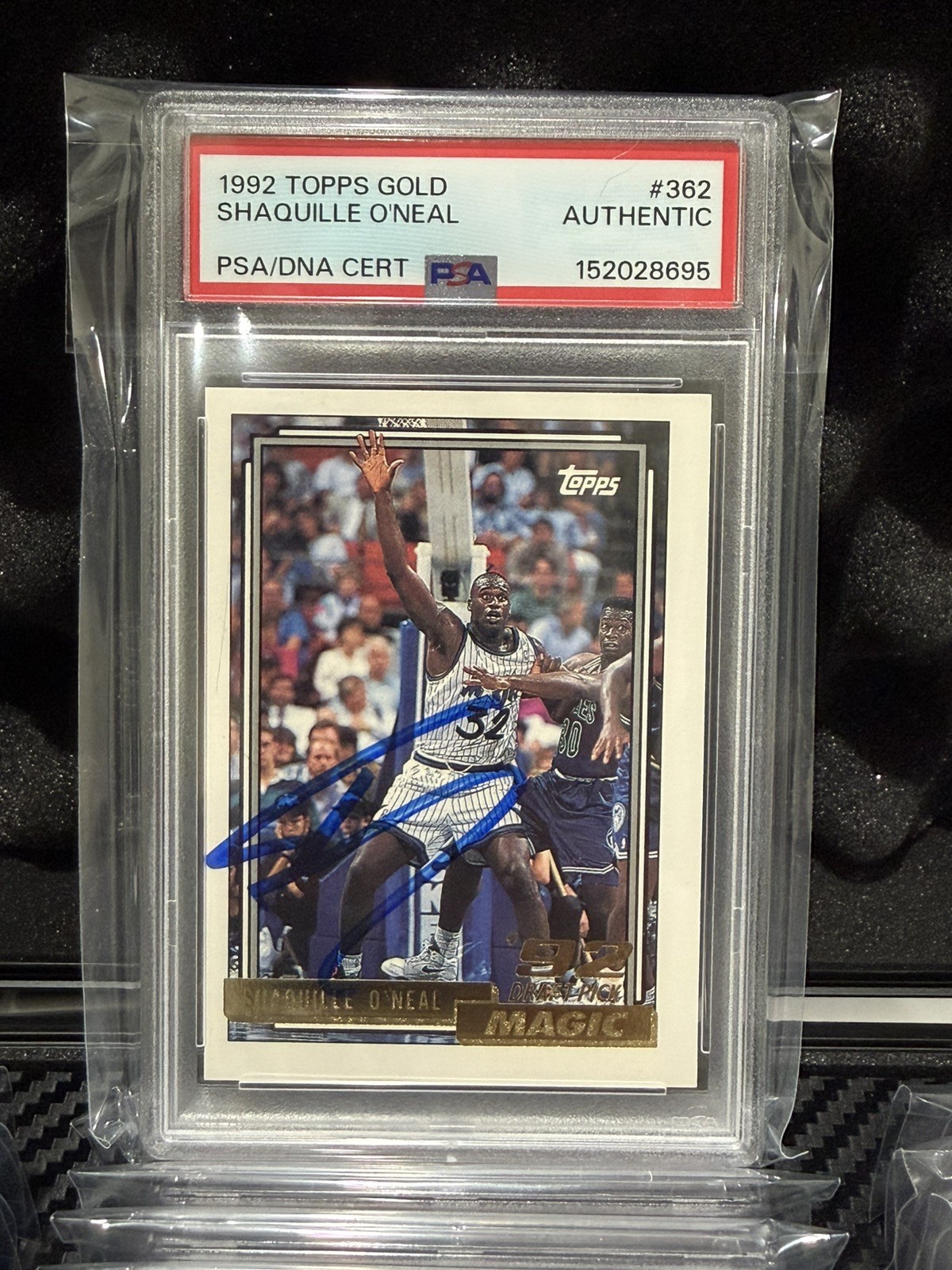 Shaquille O\'Neal Signed 1992 Topps Gold RC #362 (PSA) 📈📈📈