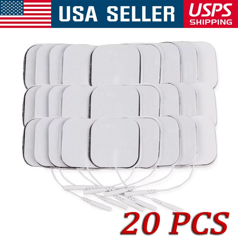 40 TENS Electrode Pads EMS Replacement Unit 7000 3000 2x2 Muscle Stimulator BULK