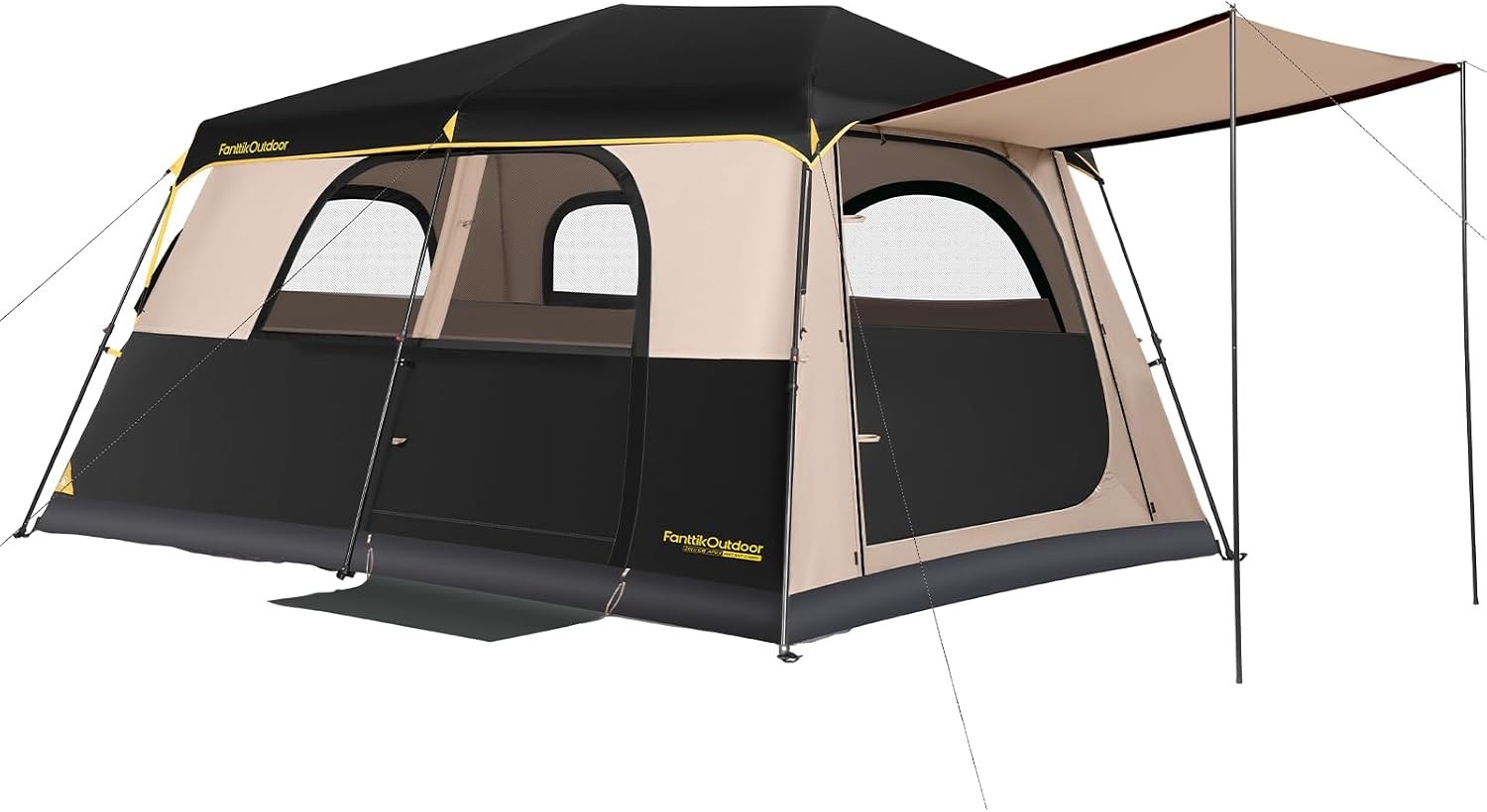 FanttikOutdoor Zeta C1 0Apex Camping Tent, 10Person Instant Cabin Tent Setup in