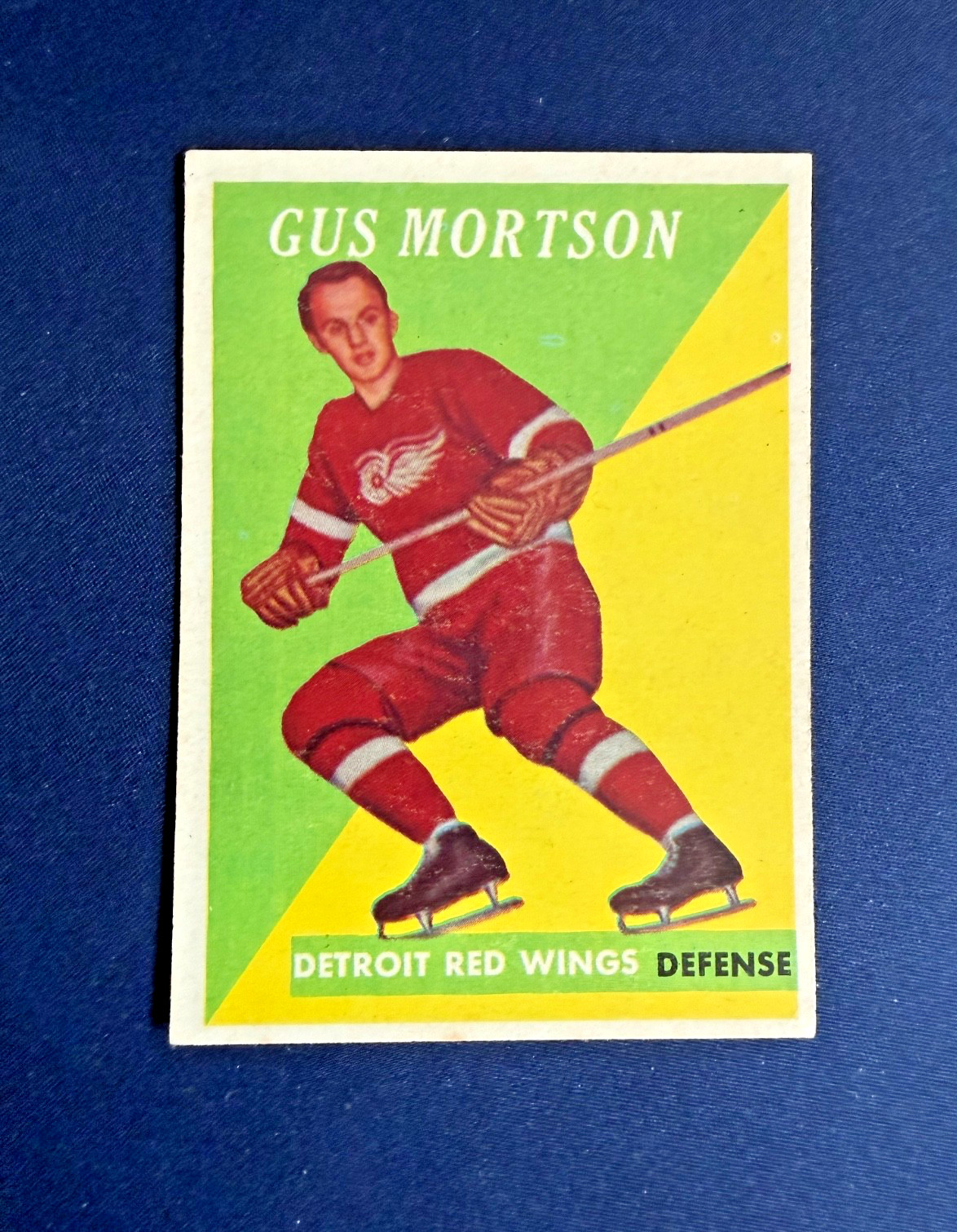1958-59 TOPPS GUS MORTSON #38 RED WINGS  NrMt