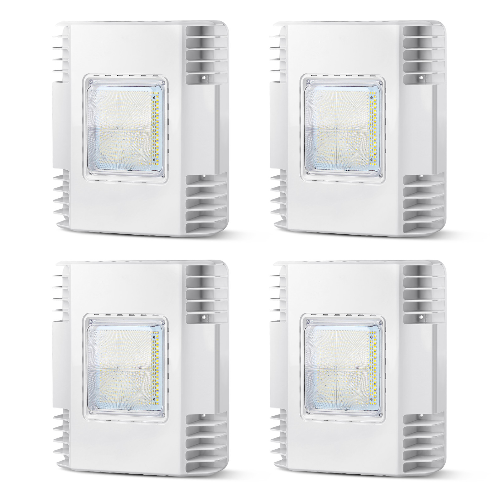 4-Pack 150W LED Gas Station Canopy Light 5700K 100-277V Surface Mount