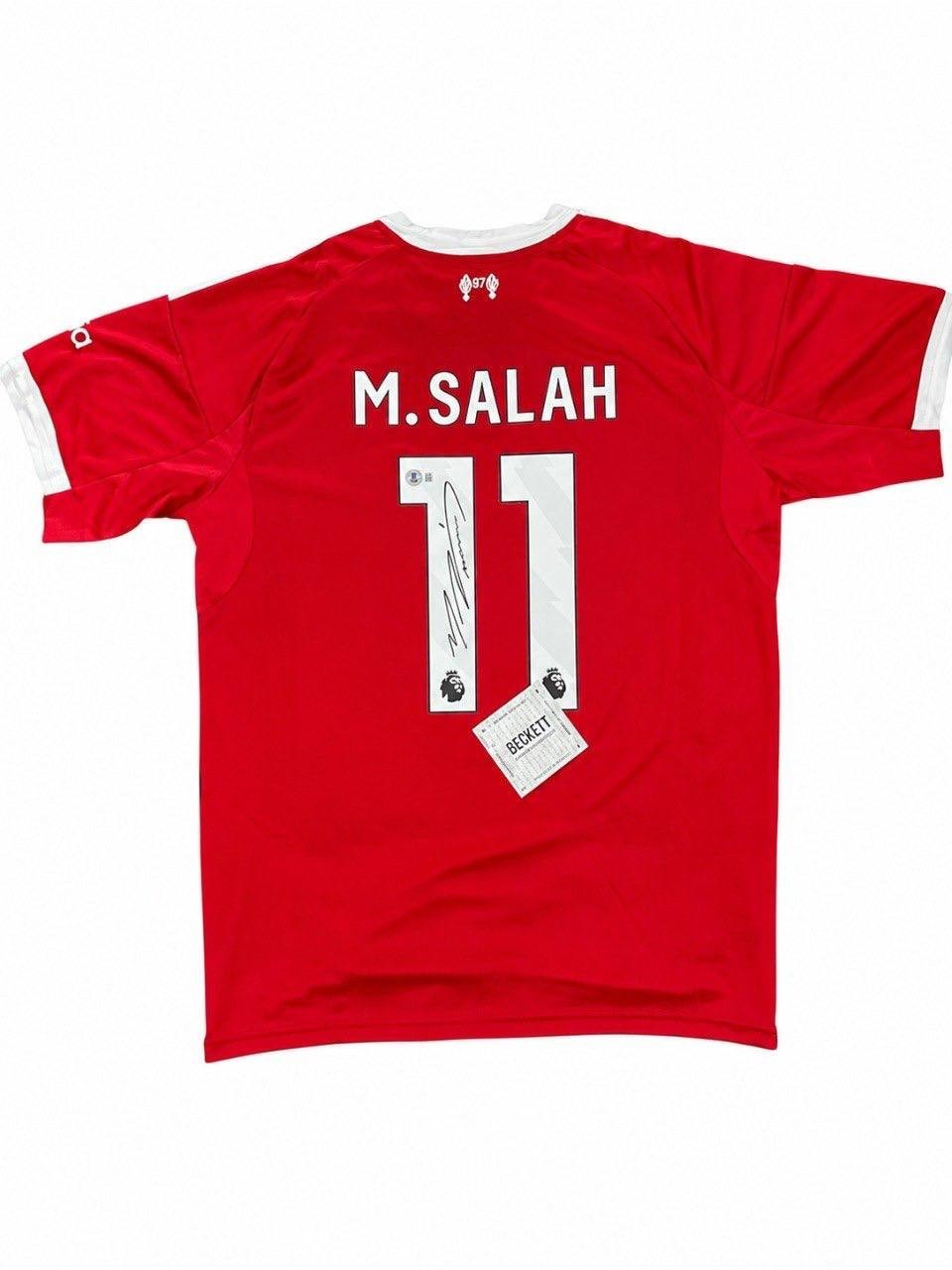 Mohamed Salah Signed Liverpool FC Jersey #11 Autographed Beckett COA