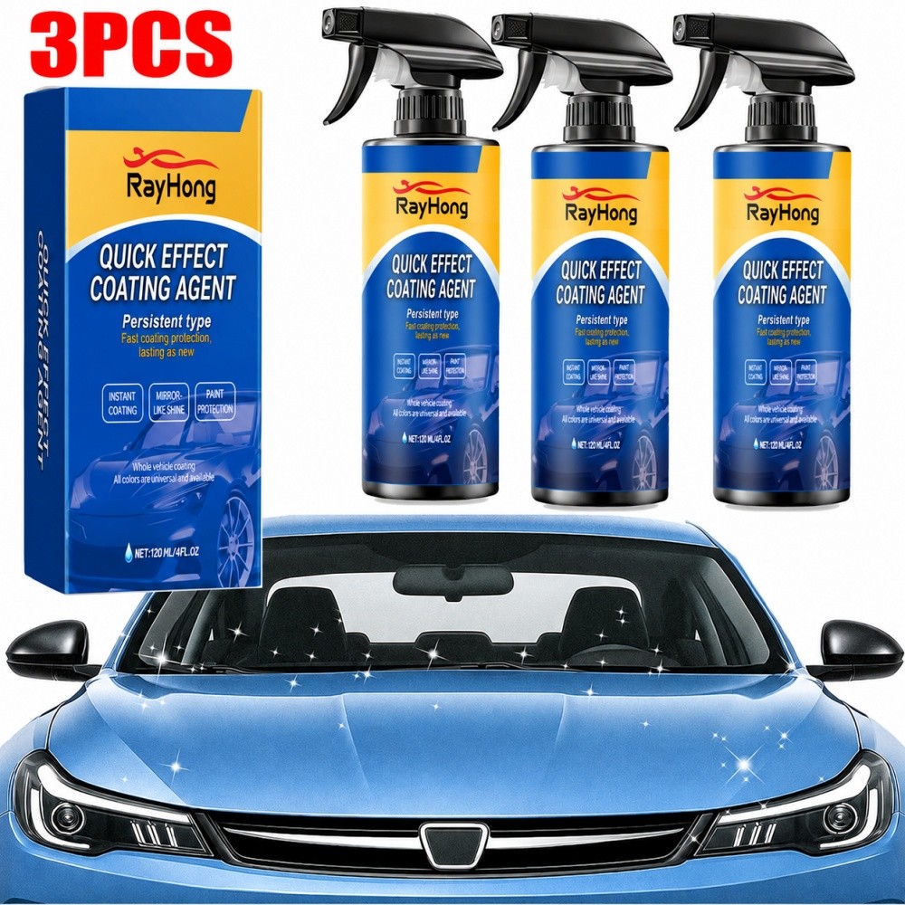 3PCS Car Coating Spray Set Quick Effect Coating Agent Quickly Coat Car Wax 2026