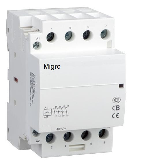 40A Contactor OPEN BOX Normally Closed NC 4 Pole 120V coil 30A, 50A Lighting 3ph