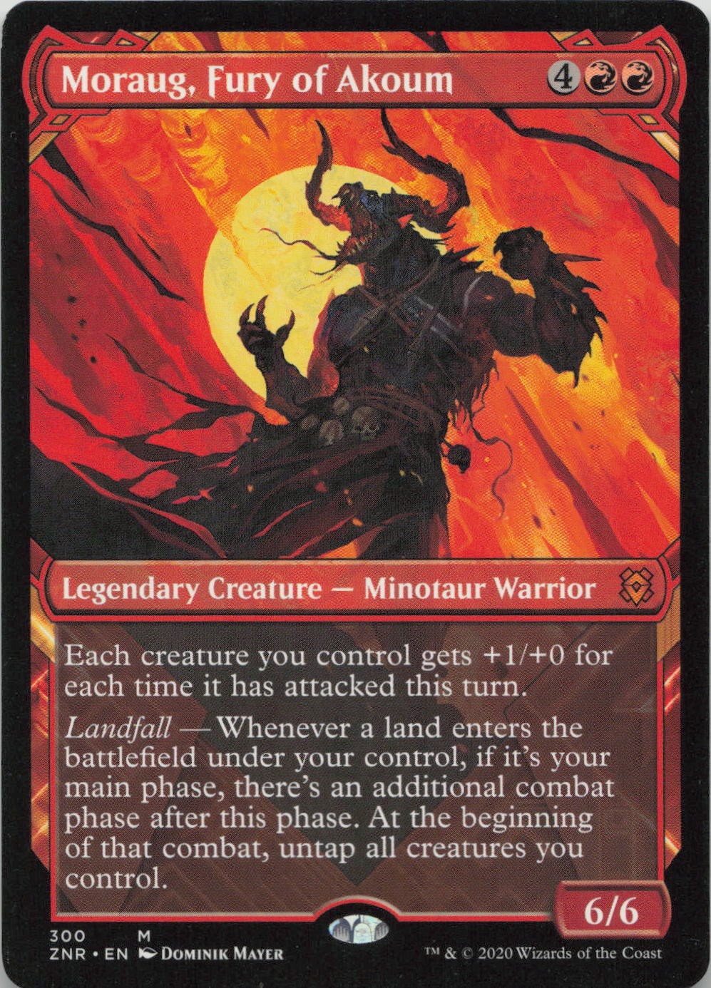 Moraug Fury of Akoum Showcase M Zendikar Rising 300 NM MTG Moraug Fury of Akoum Showcase M Zendikar Rising 300 NM MTG