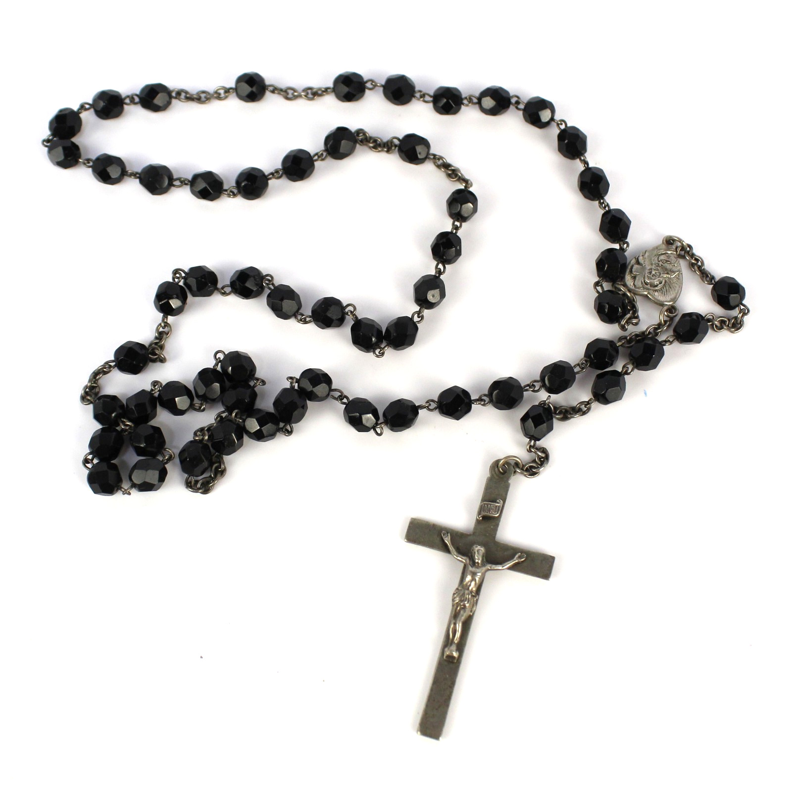 Vintage LS Sterling Silver Rosary with Chain Vintage LS Sterling Silver Rosary with Chain