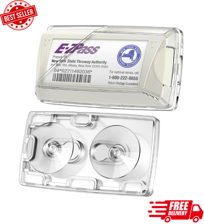 EZ Pass Holder for Windshield: Toll Pass Tag Transponder Holder for Car, Upgrade