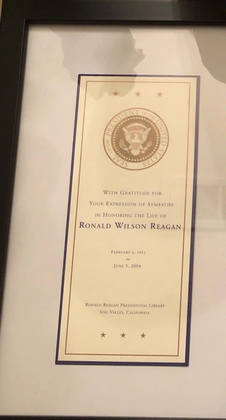 2004 Ronald Reagan Lying in Repose at Reagan Library Card — VERY VERY RARE