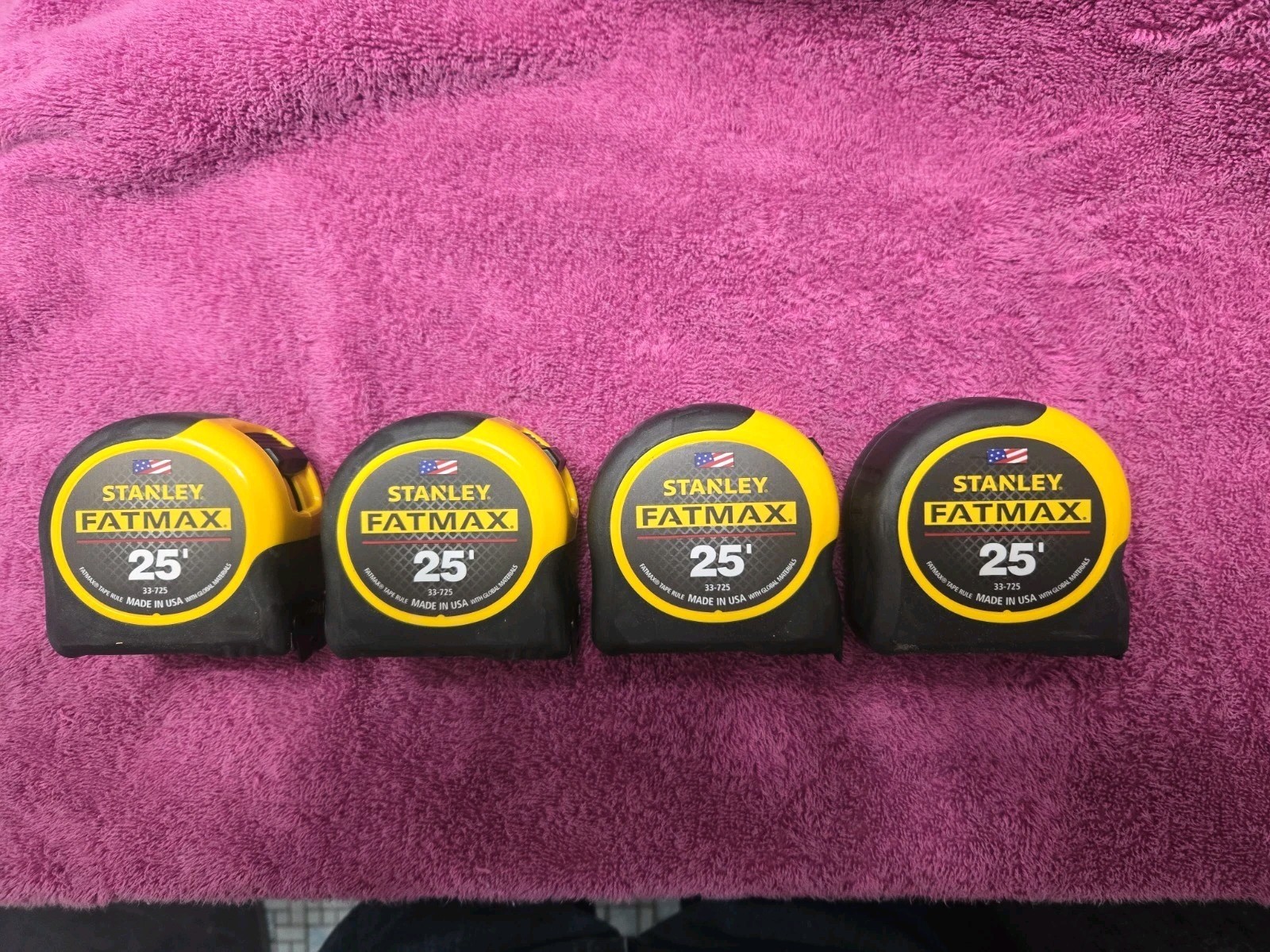 4 New Stanley FATMAX 25 Foot Tape Rule USA 33-725