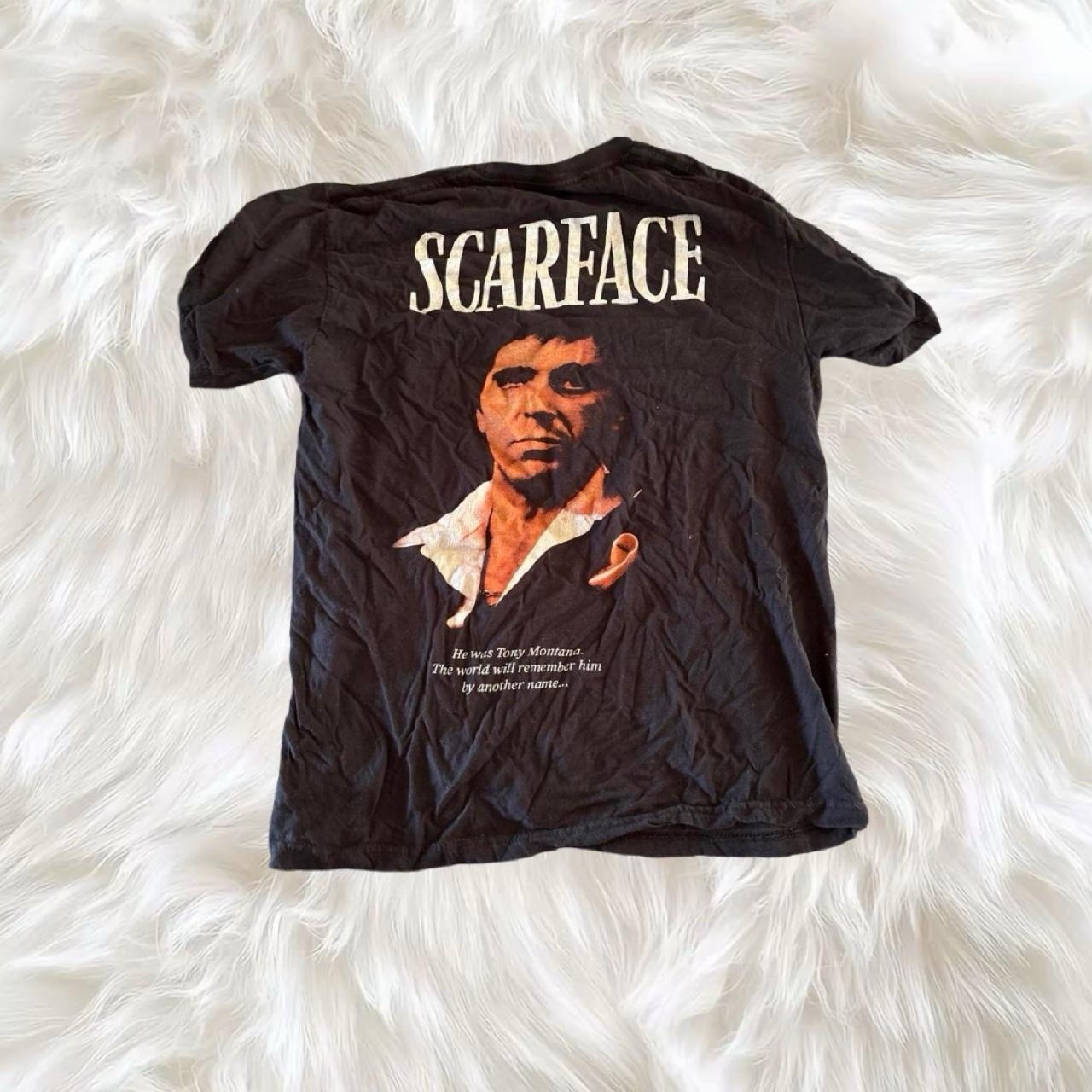 Scarface Tee Shirt Size Medium Crewneck Short Sleeve Graphic Print Tony Montana