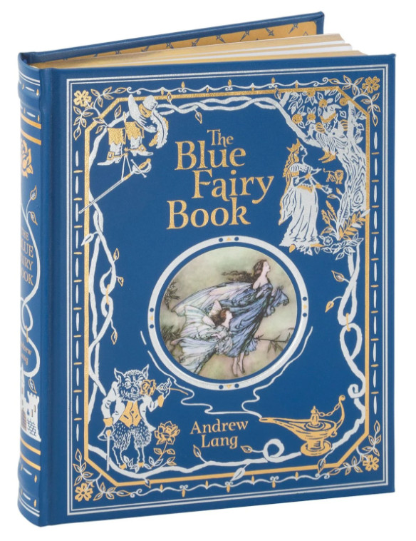 THE BLUE FAIRY BOOK Andrew Lang Illustrated Bonded Leather Gilded Pages(Hardcove