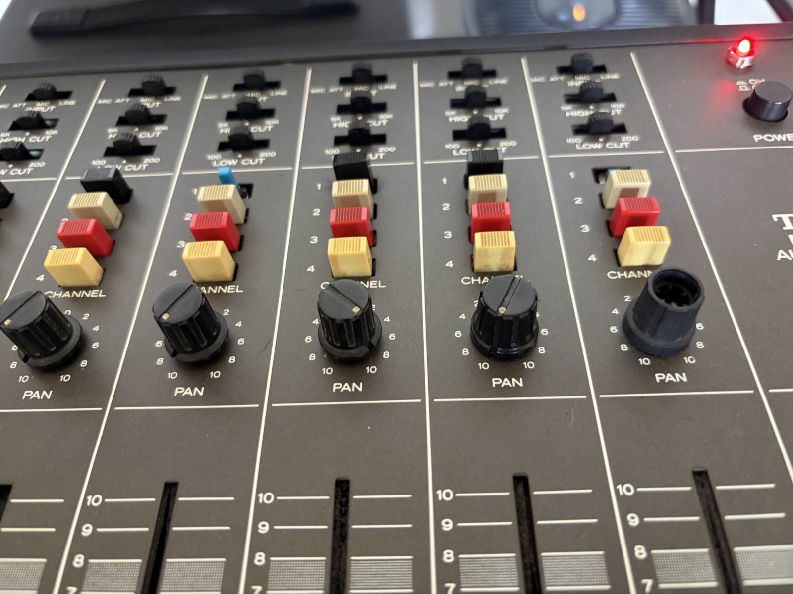 Vintage TEAC Model 2 Audio Mixer 6-Channel Analog Console Japan Powers On