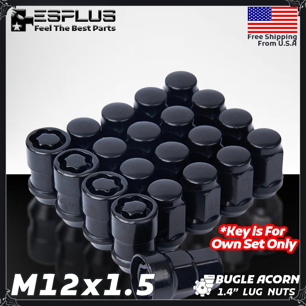 20 Pc Honda Wheel Lock M12x1.5 Black Fit Accord/BR-V/Civic/CR-V/CR-Z/HR-V etc