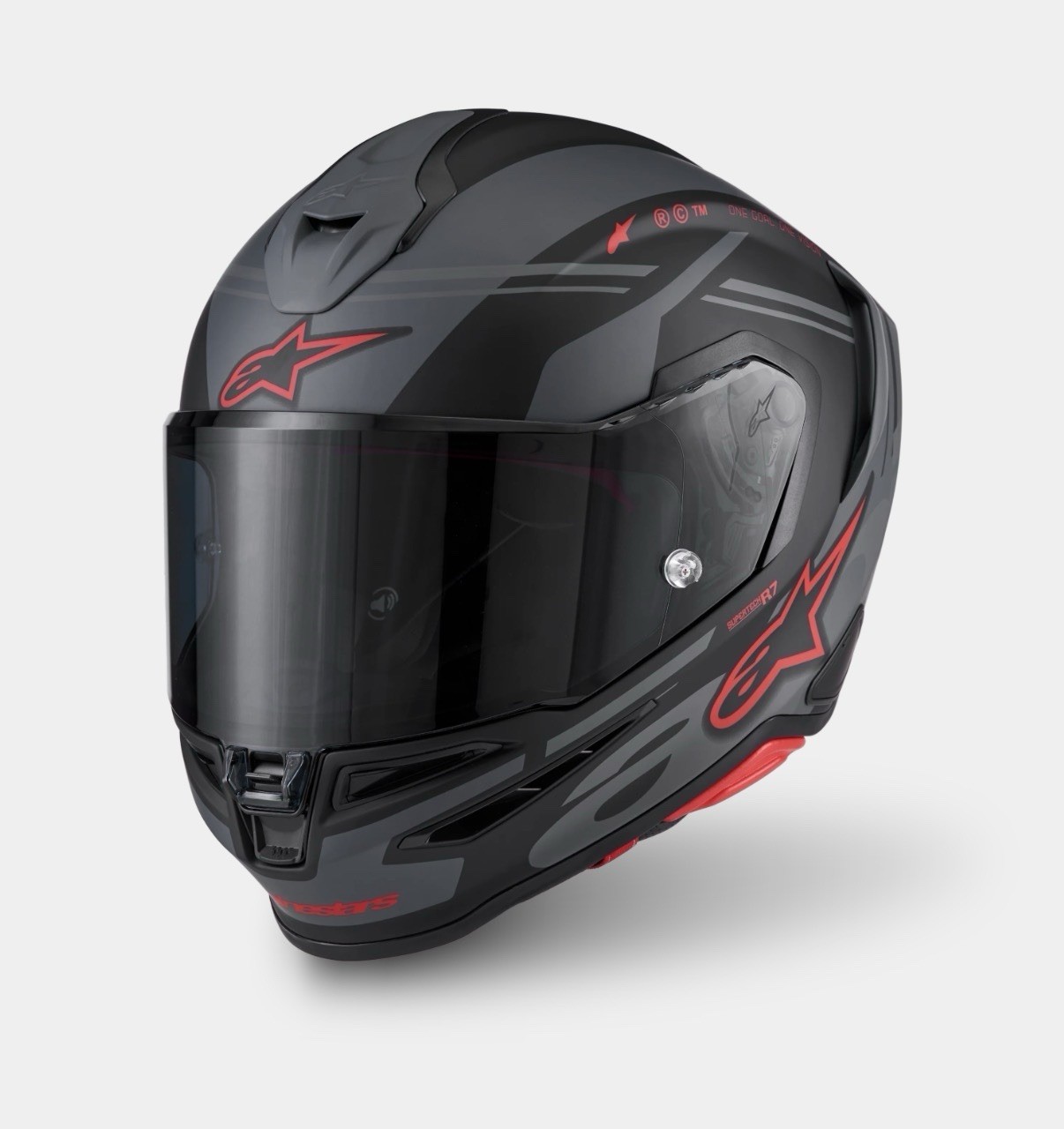 Alpinestar Supertech R7 Matte Black/Gray/Red Xl Motorcycle Helmet