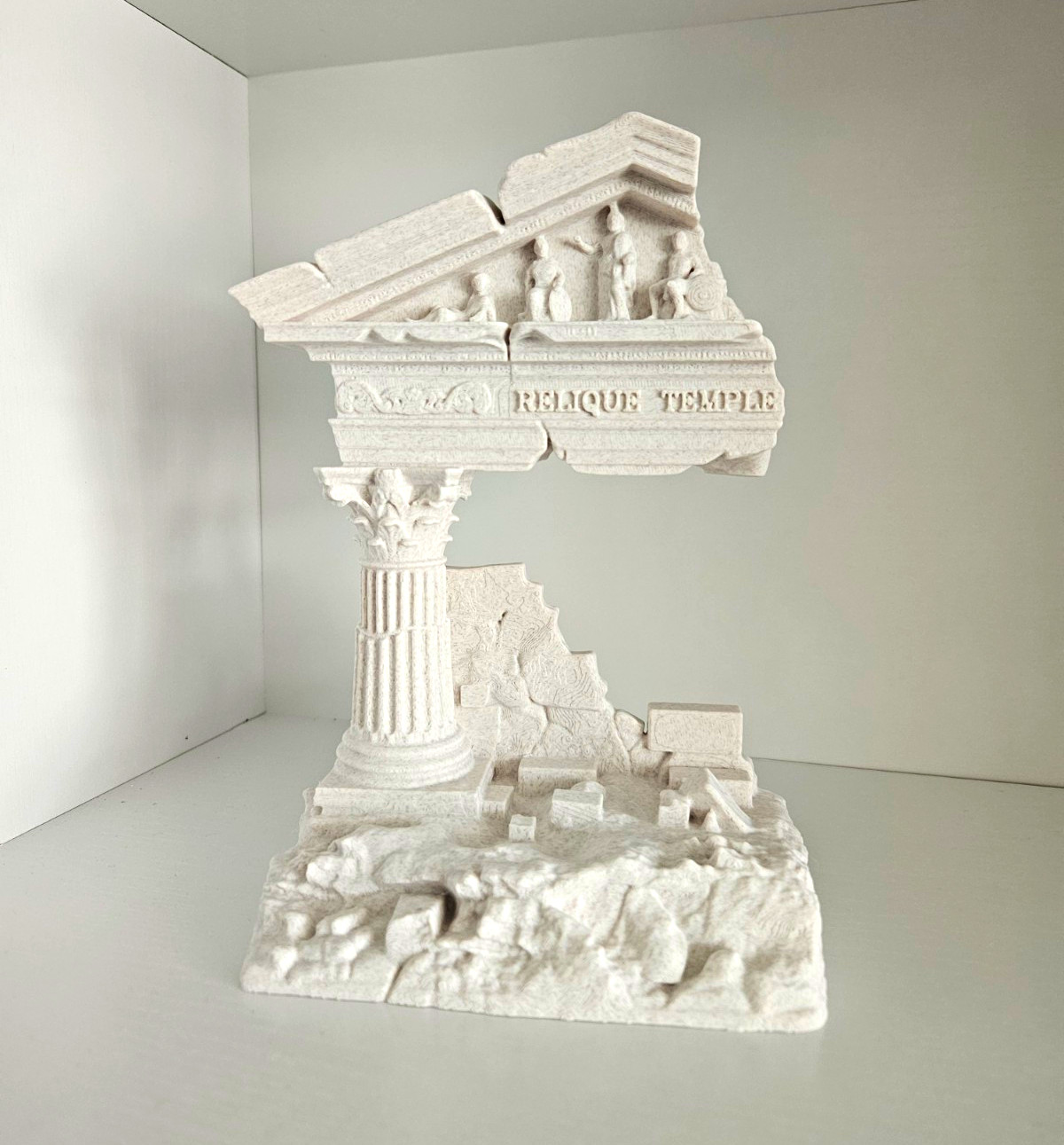 Ancient Temple Ruins Decor | Marble PLA Greek Roman Ruins | 3D Printed