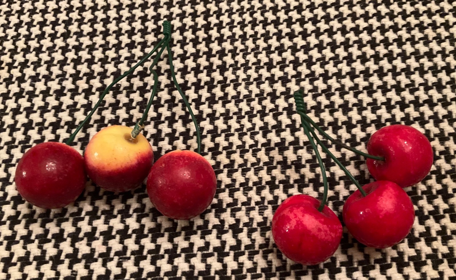 Vintage MARBLE Italian STONE FRUIT Cherries Cherry