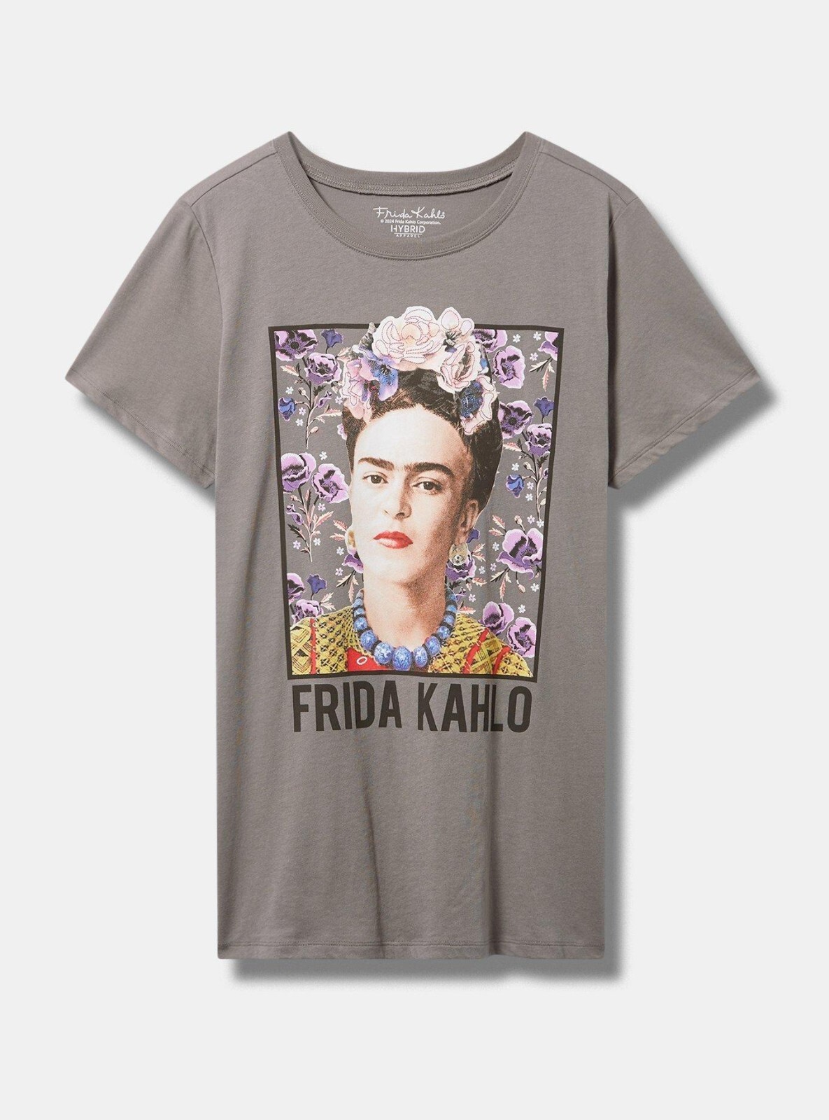 Torrid Plus 1X Frida Kahlo Graphic Tee Crew Neck Short Sleeve T-Shirt Grey NWT Torrid Plus 1X Frida Kahlo Graphic Tee Crew Neck Short Sleeve T-Shirt Grey NWT