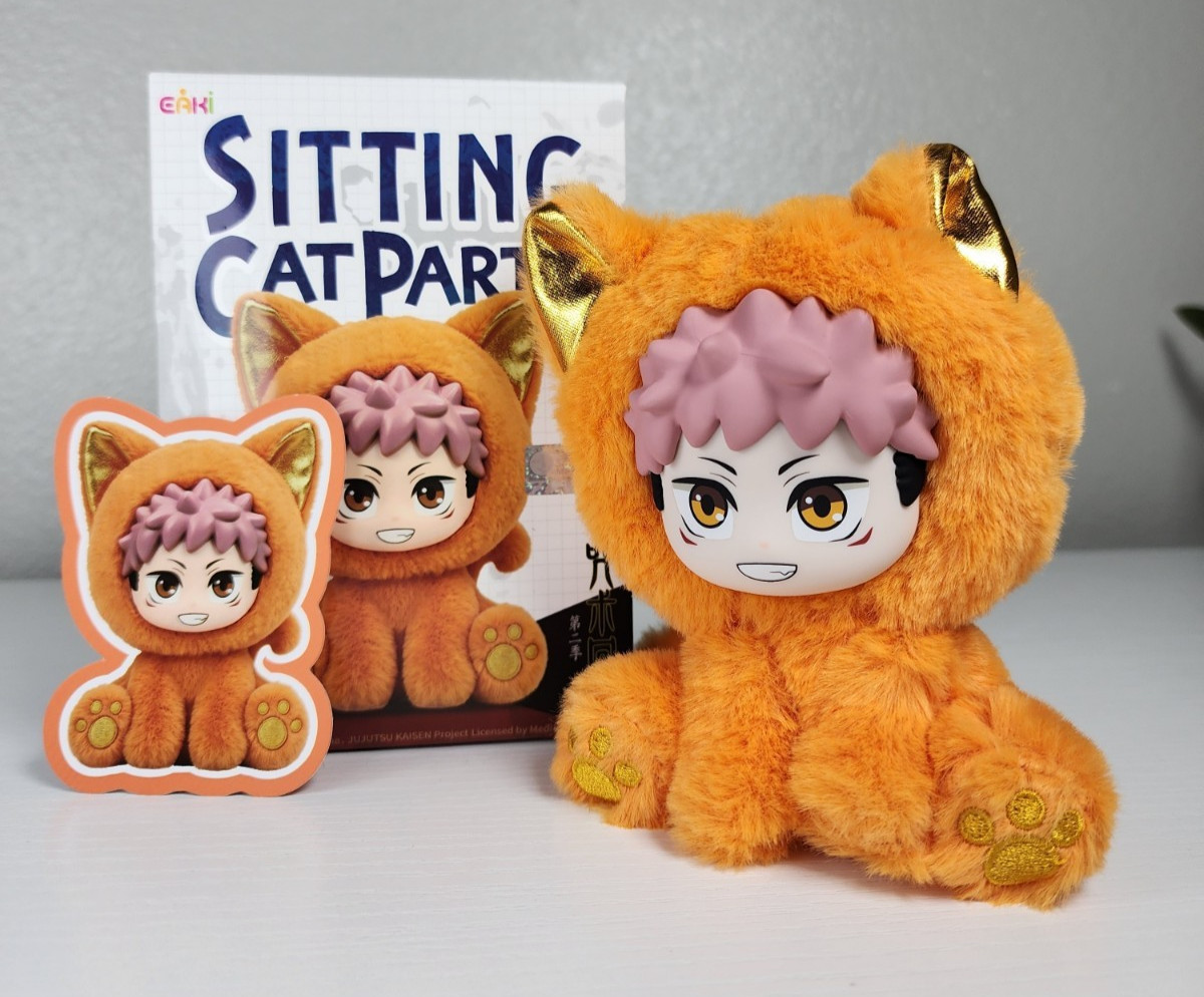 EAKI Jujutsu Kaisen Sitting Cat Party Keychain Plush - YOU PICK (No Box)