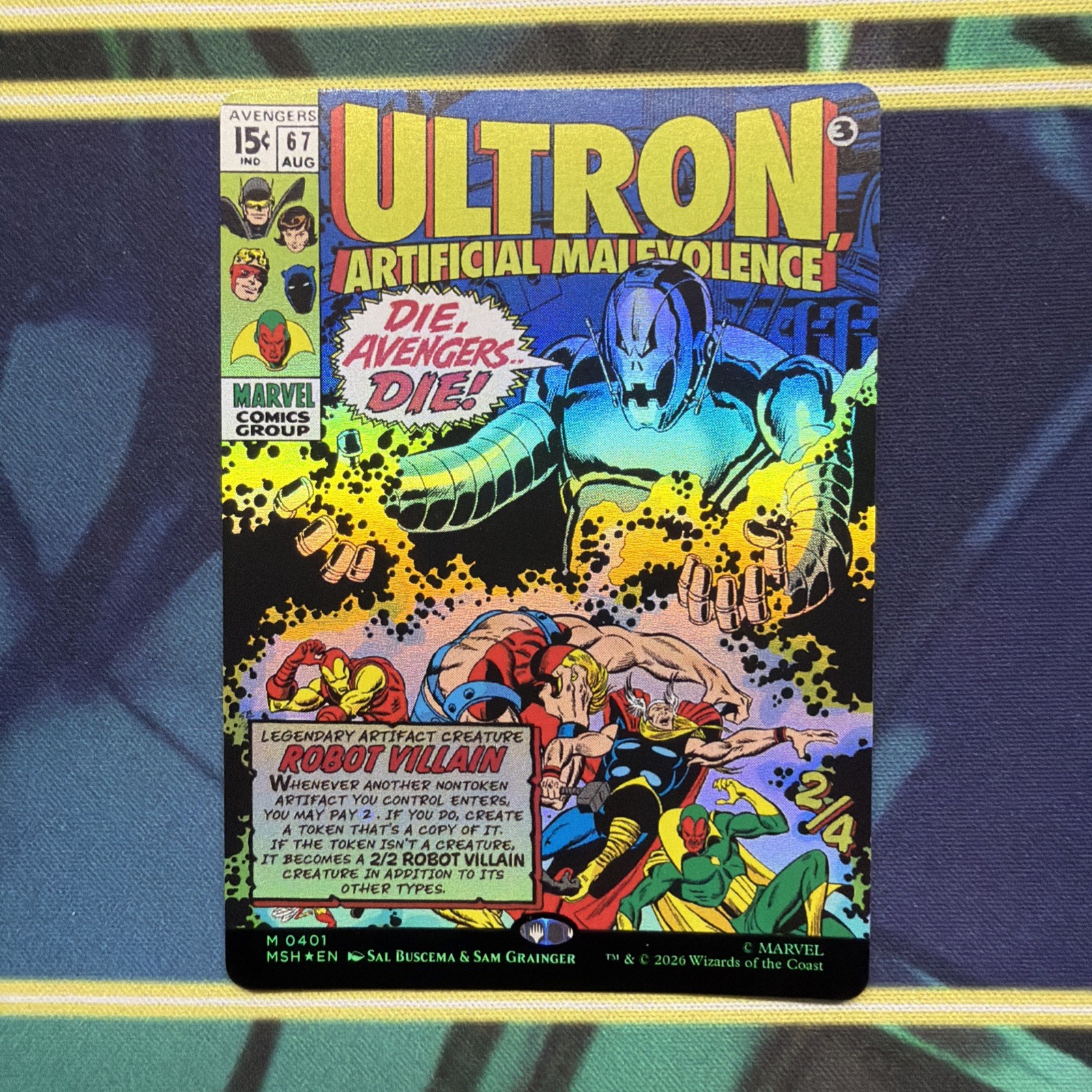 Ultron, Artificial Malevolence (Borderless) (0401) Marvel Super Heroes Foil