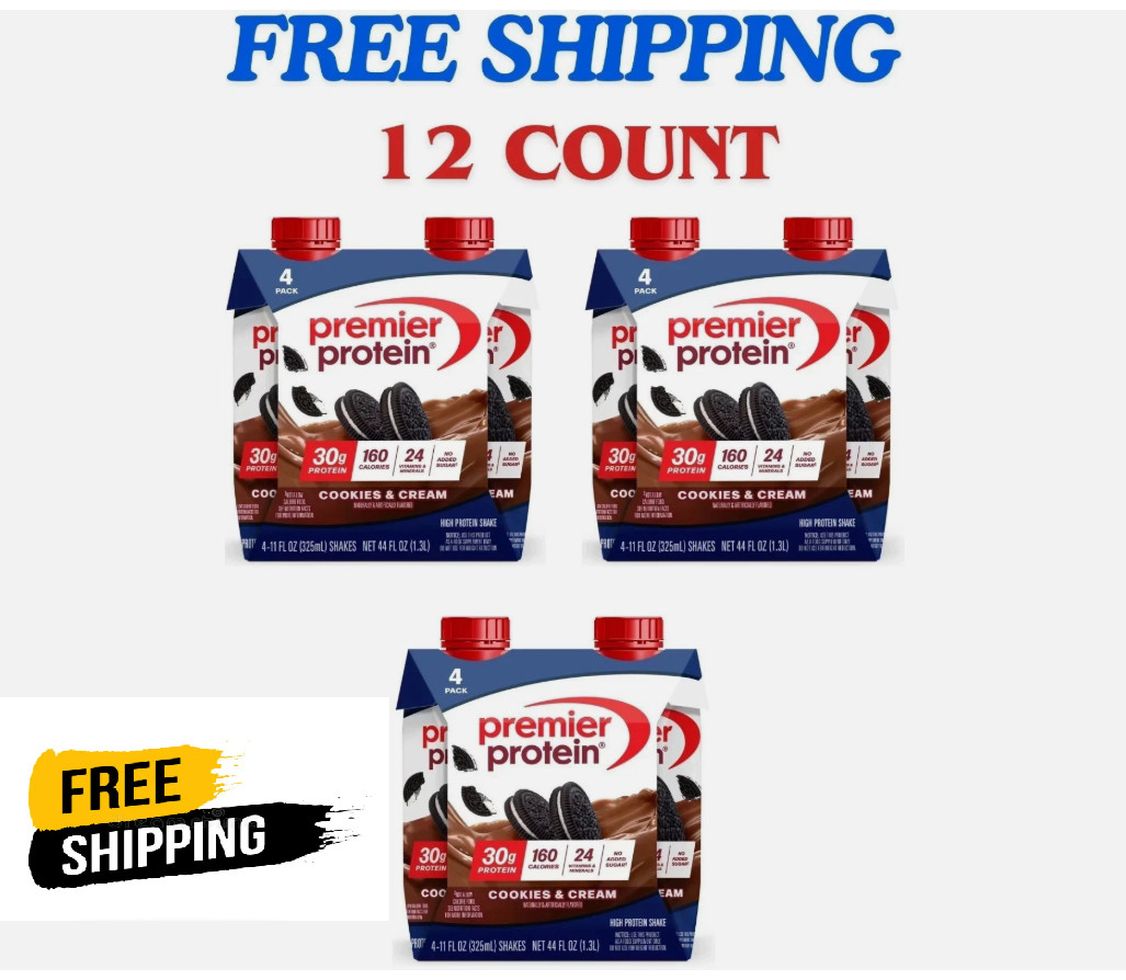 Premier Protein Shake, Cookies & Cream, 30g Protein, 11 fl oz, 12 Ct