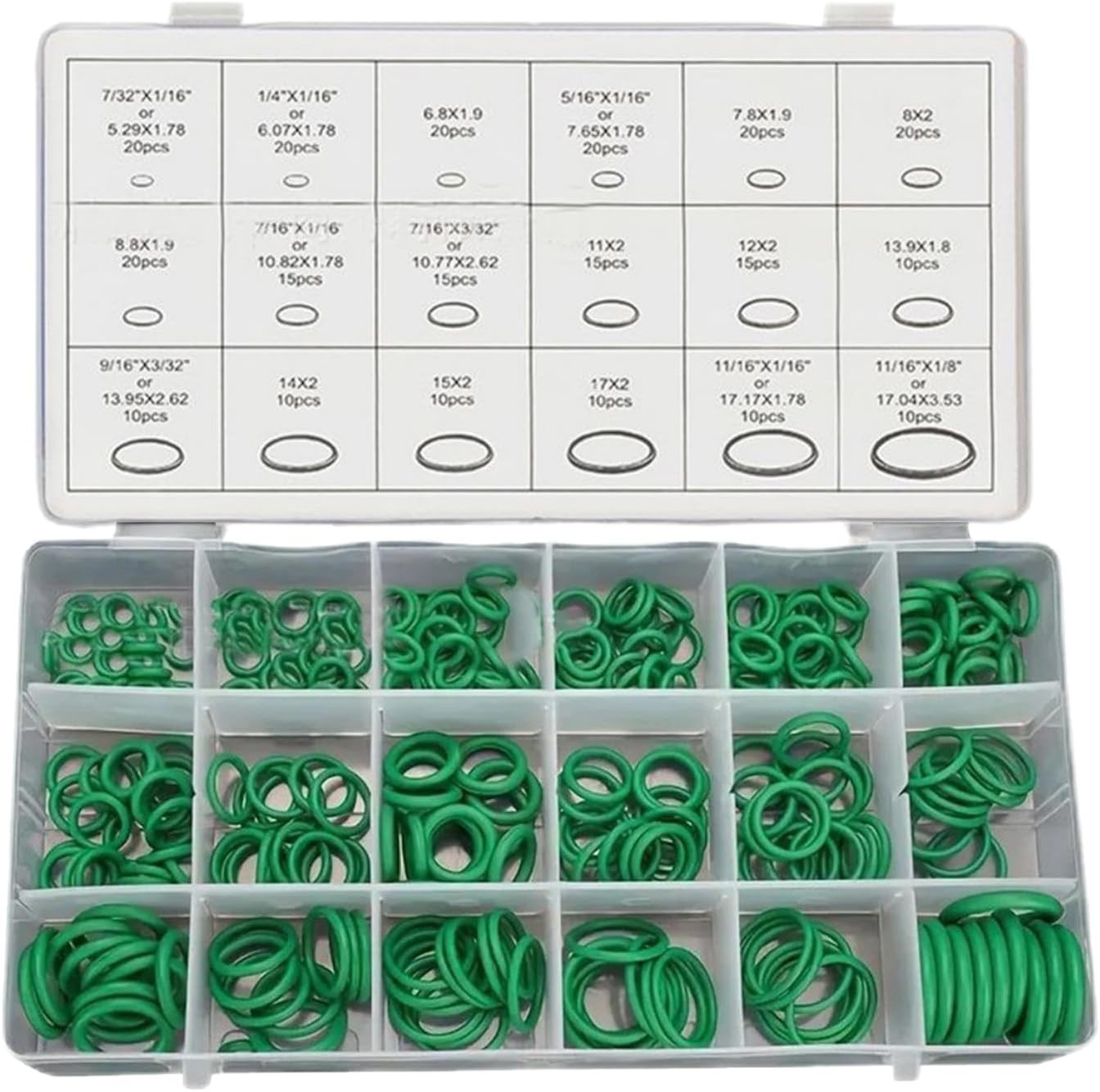 270PCS Car Air Conditioning Compressor O-Ring Seals Kit Universal 18 Size Tool 270PCS Car Air Conditioning Compressor O-Ring Seals Kit Universal 18 Size Tool