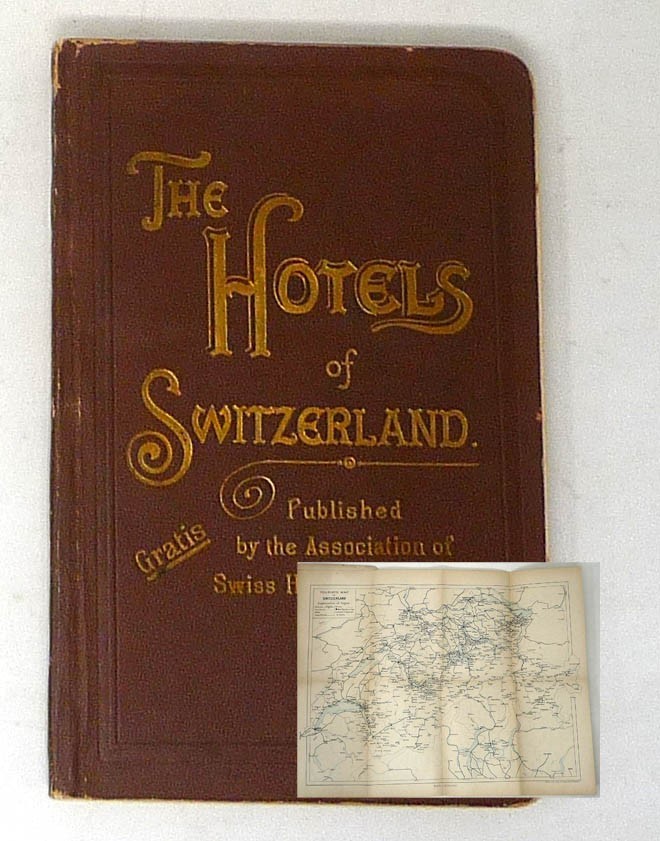 1898 Switzerland Travel Hotel Guide Illustrations Folding Map Fun Narrative