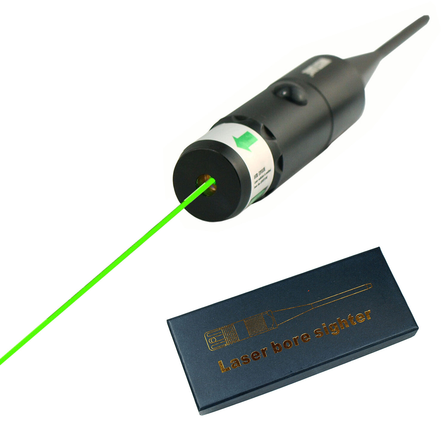 Green Laser BoreSighter Bore Sight kit for .177 to .50 Caliber Rifles & Handguns
